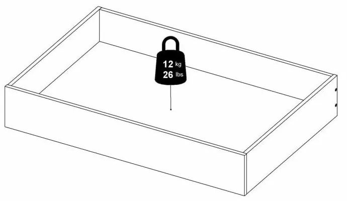 Fekete ágy alatti fiók szett 2 db-os Naia – Tvilum