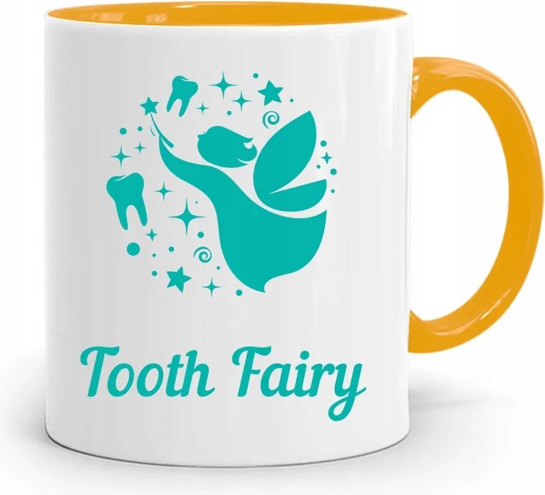 Sárga Fogorvos Ajándék Bögre Tooth Fairy fényképes nyomtatással