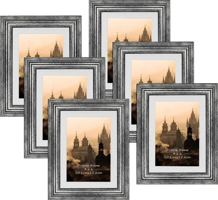 Barokk képkeret 10x15 cm pezsgőszínű 2 db