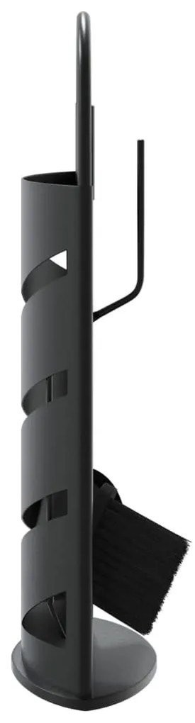 5 részes acél kandallószerszám-készlet 23 x 15 x 66 cm