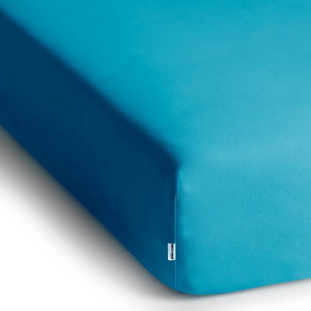 Kék gumis jersey lepedő 90x200 cm Amber – Restilo