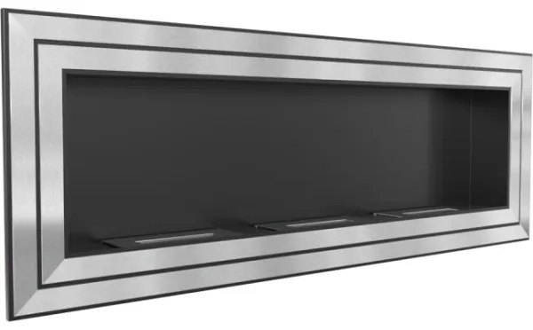 Kratki JULIET/1800/TUV - Beépíthető BIO kandalló JULIET 65x180 cm 3x2,5kW króm