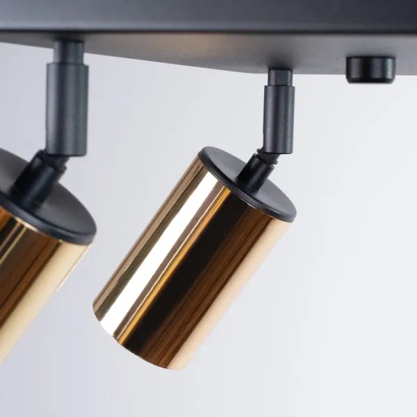 Sollux SL.1386 - Spotlámpa WINX 4xGU10/10W/230V fekete/arany