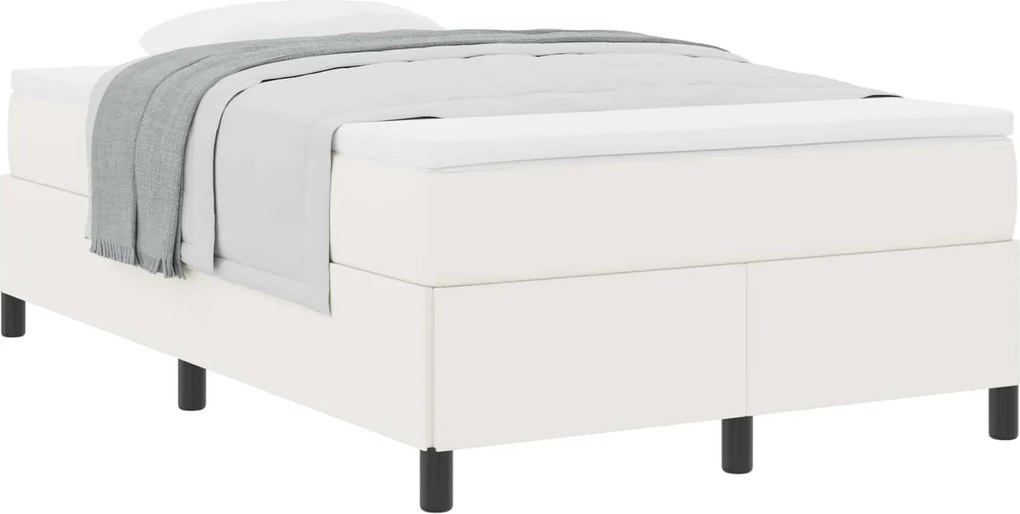 vidaXL Boxrugós ágy Krém 120 x 190 cm Bársonyos szövet