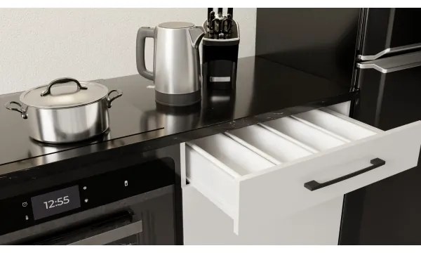 EVE 200 cm-es fehér konyhablokk