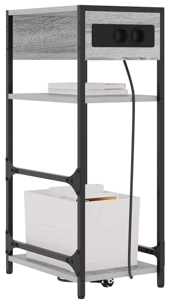 Éjjeliszekrény fiókkal Szürke sonoma 40 x 27 x 76 cm Faanyag