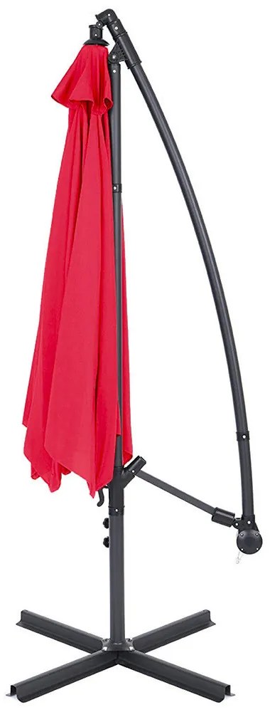 Függő napernyő 2,7 m, piros