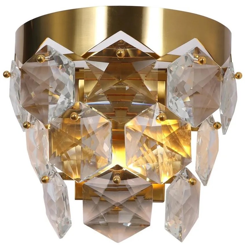 Kristály fali lámpa GRACE 2xE14/40W/230V arany