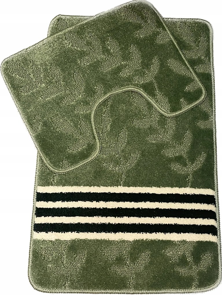 Szett 2 puha, csúszásgátló fürdőszobai szőnyeg 50x80 50x40 cm