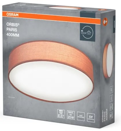 Osram - ORBIS PARIS mennyezeti lámpa, 2xE27/25W/230V, átmérő 40 cm, barna