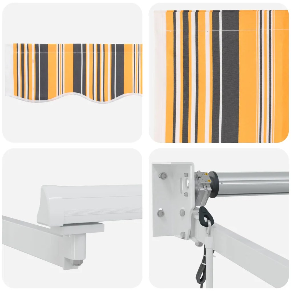 Automata Behúzható Napellenző Multicolour Stripe 350x250 cm