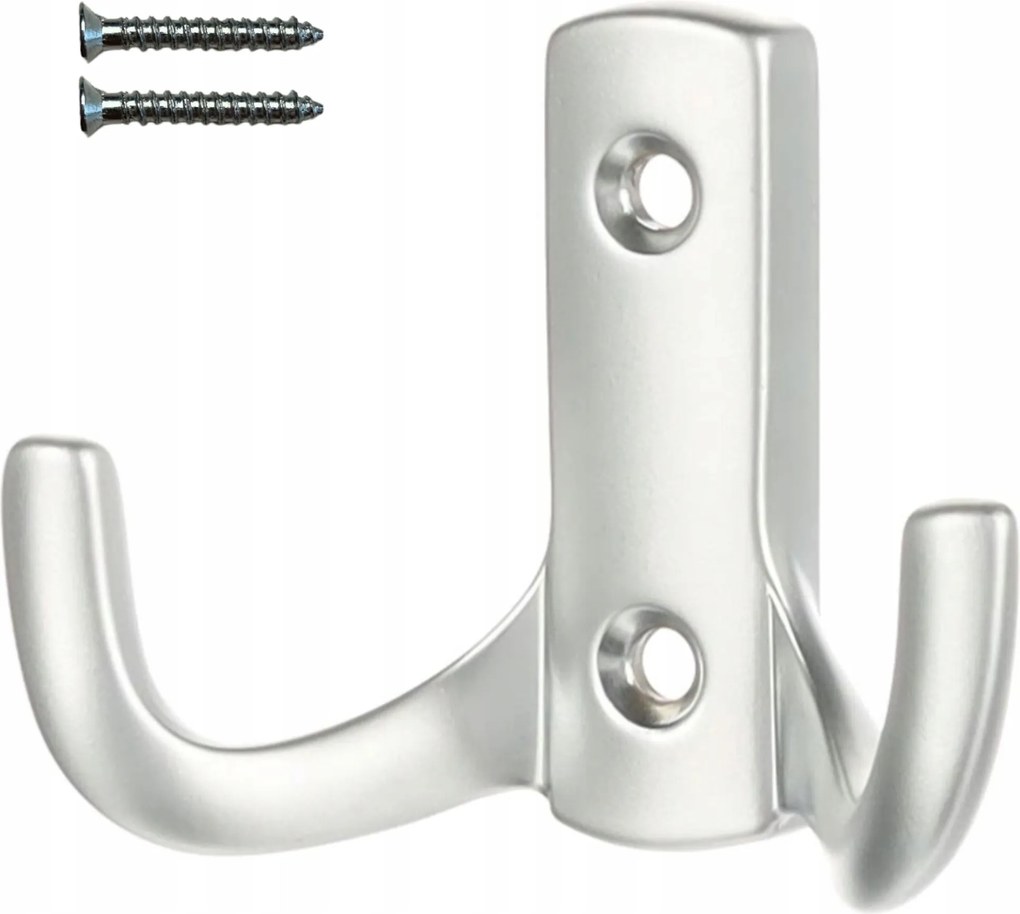 Törölközőtartó akasztó dupla Matt Króm ruhaakasztó