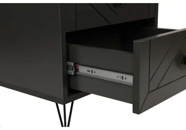 Éjjeliszekrény LUNA 55x50 cm antracit/fekete