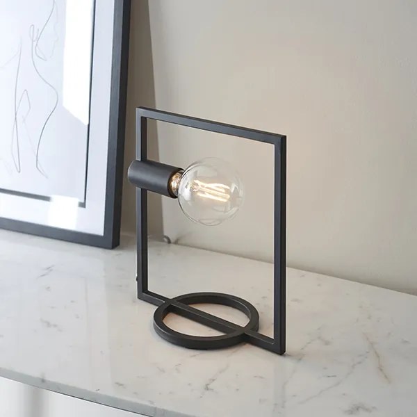 Endon modern vintage asztali lámpa shape rectangle matt fekete end92224