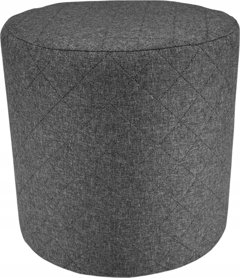 Kerek szavanna puff steppelt sötétszürke színben