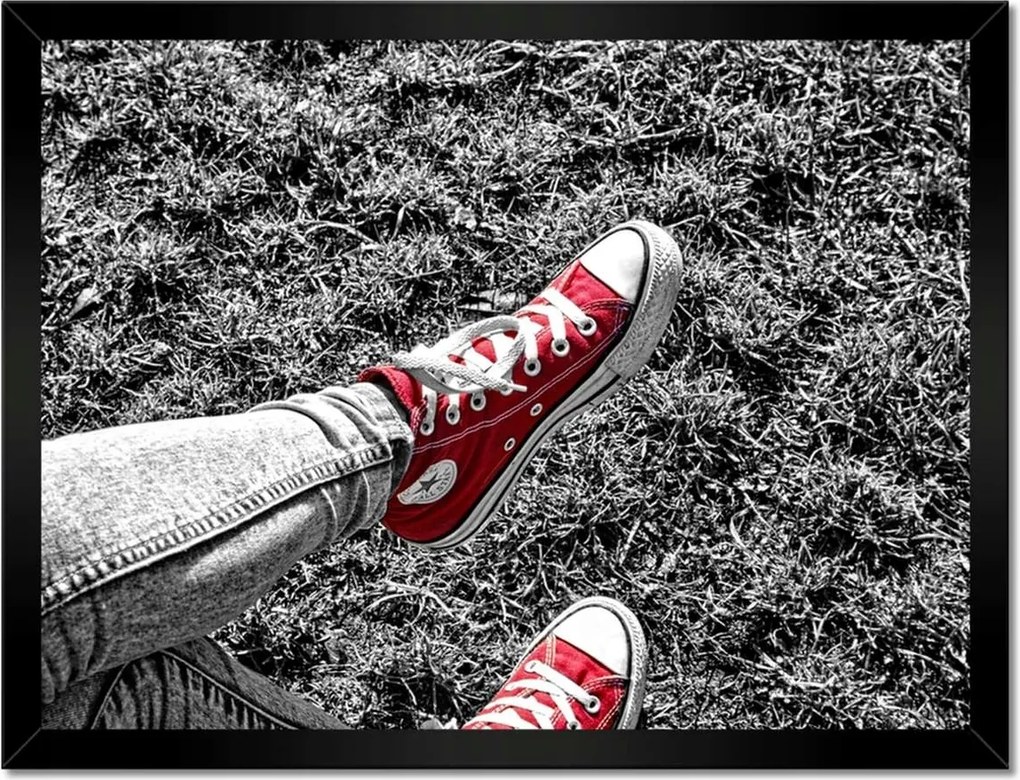 Poszterek keretben 40x30 Piros tornacipő Cipők