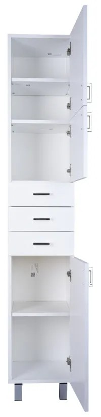 Viva STYLE fürdőszobai ÁLLÓSZEKRÉNY 192 magas POLCOS - JOBBOS - 35 x 28 x 192 cm