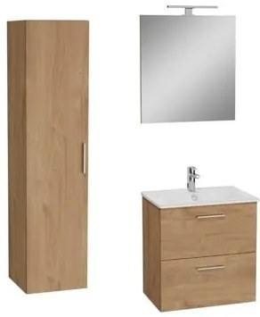 VitrA Mia Fürdőszobabútor szett 60 cm mosdóval, mosdócsapteleppel, lefolyóval és szifonnal arany tölgy KSETMIA60D