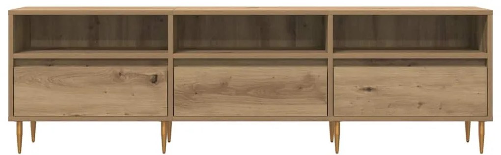 kézműves tölgy színű szerelt fa TV-szekrény 150 x 30 x 44,5 cm