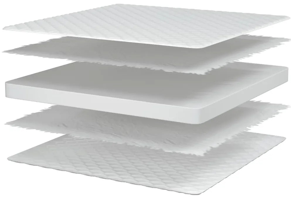 fehér memóriahabos matrac 100 x 200 x 17 cm puha