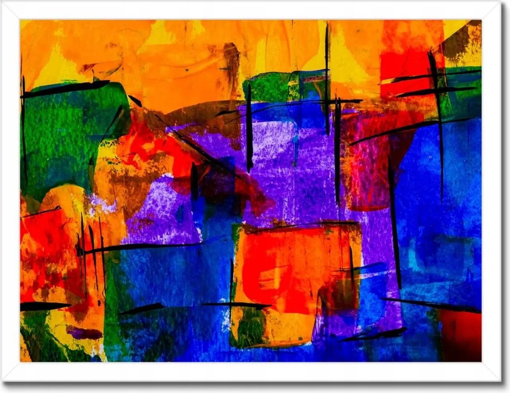 Poszterek keretben 40x30 Absztrakt Hálózat