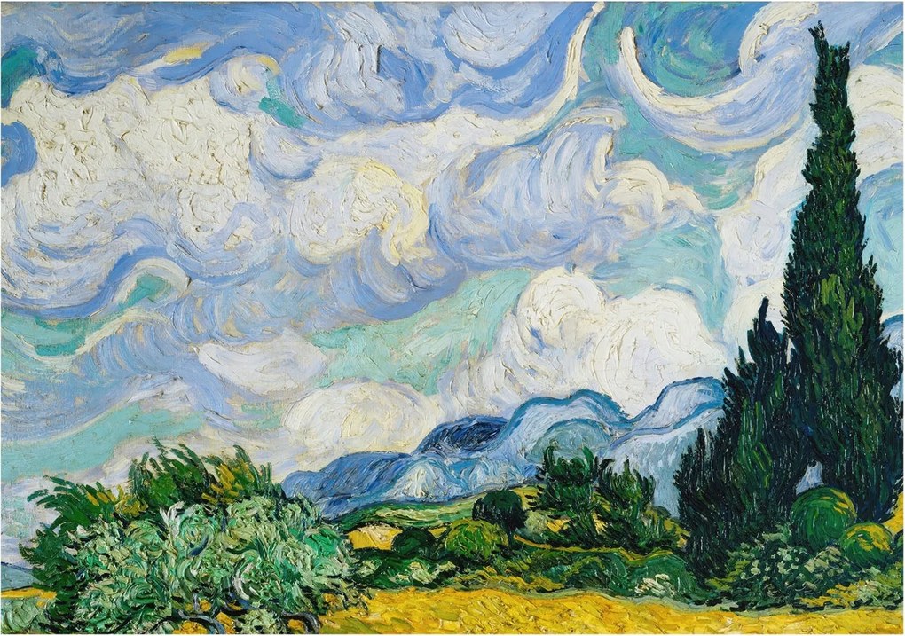 Flizelin tapéta Fali furnér 3D hatás Kifejező felhők 208x146 Ragasztó