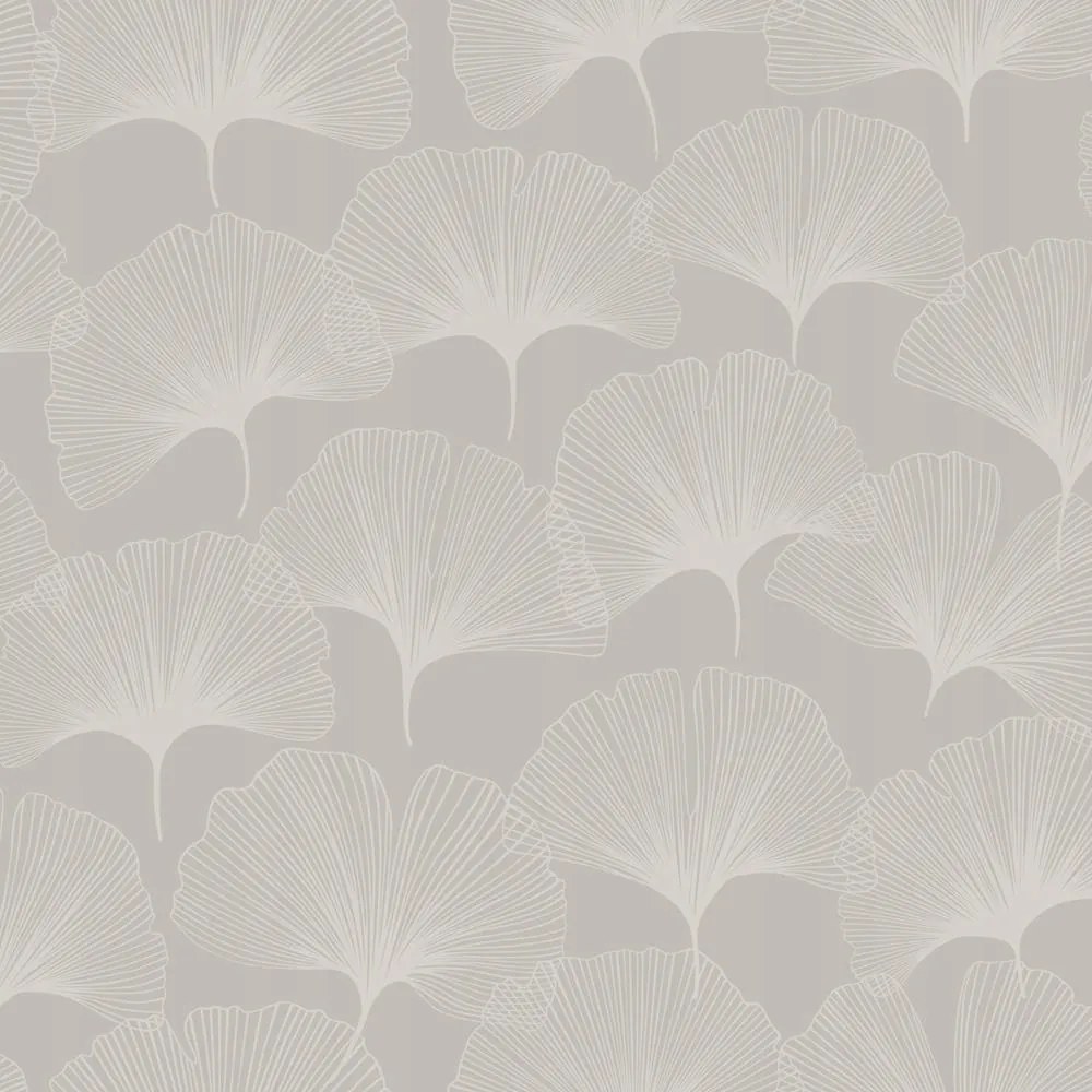 Ezüst Színű Flizelin Tapéta Páfrányfenyő Levéllel