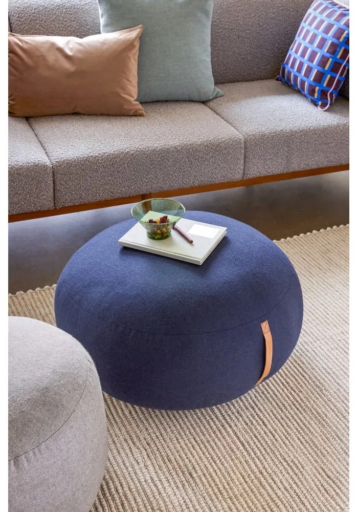 Turenio világosszürke puff, ø 70 cm - Hübsch