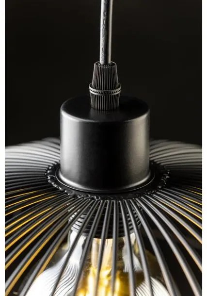 Lámpa Mennyezeti lámpatest RETO 1,4137,AC220-240V,50/60Hz,1*E27,IP20,átmérő 40CM,egyes,fekete