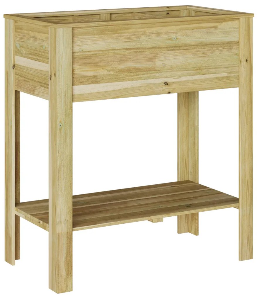 Kert Növényállvány 85x46x94 cm Kezelőtt Fa Fenyő