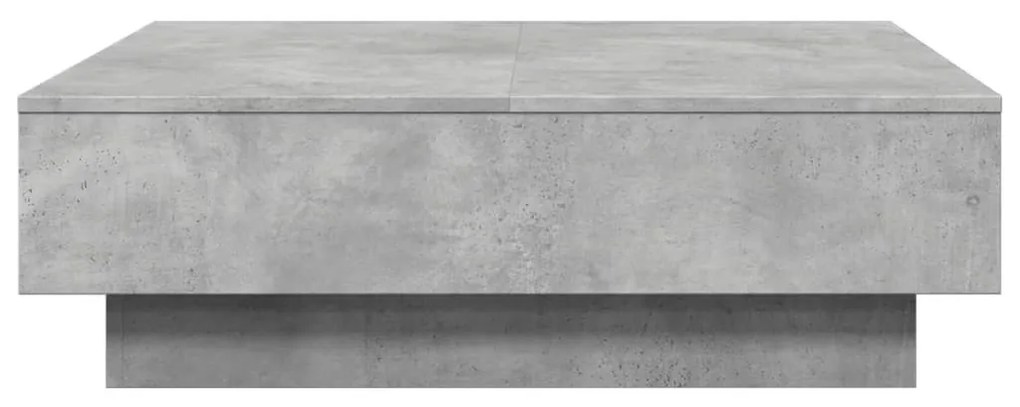 betonszürke szerelt fa dohányzóasztal 90 x 90 x 28 cm