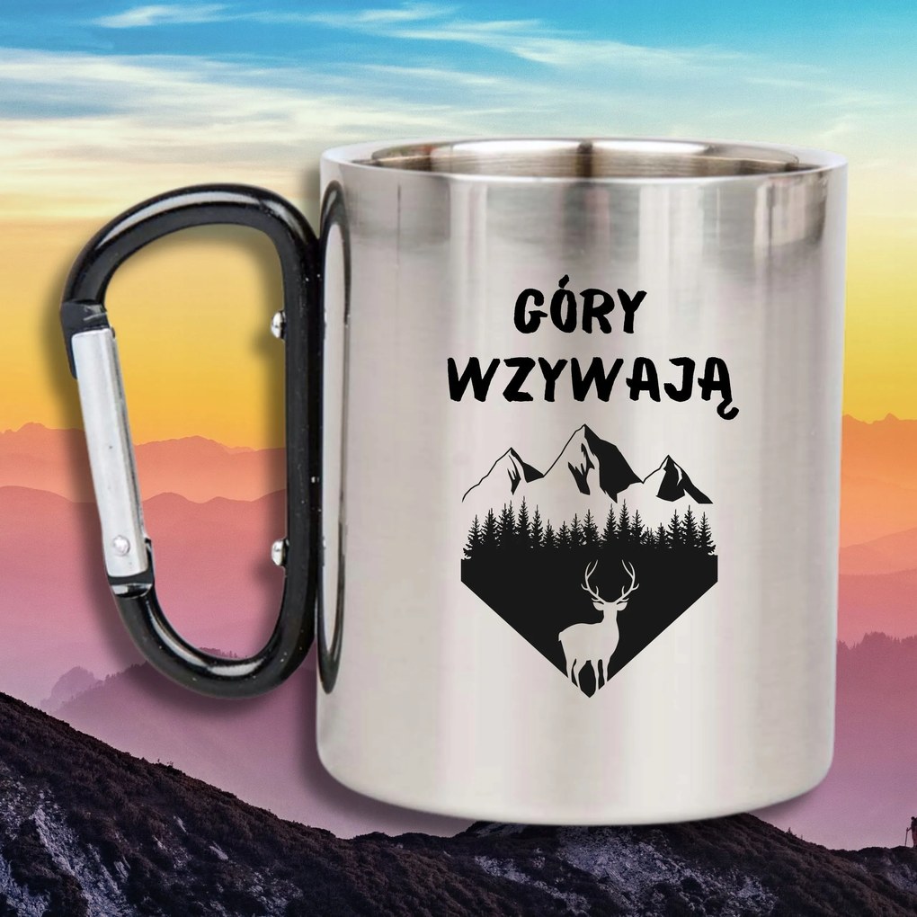 Bögre Acél Fül Karabiner Vicces Ajándék Hegy Hív