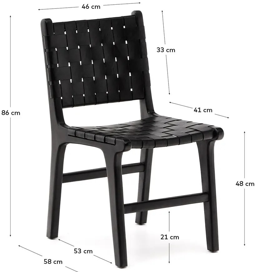 Fekete mahagónifa étkezőszék Calixta – Kave Home