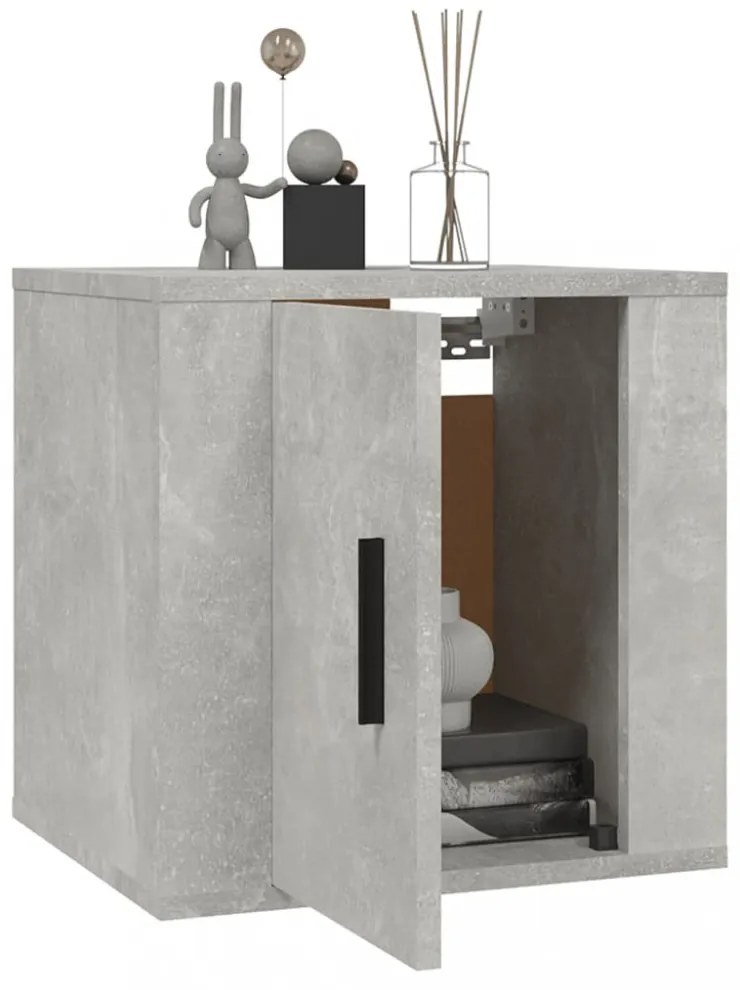 2 db betonszürke fali TV-szekrény 40x34,5x40 cm