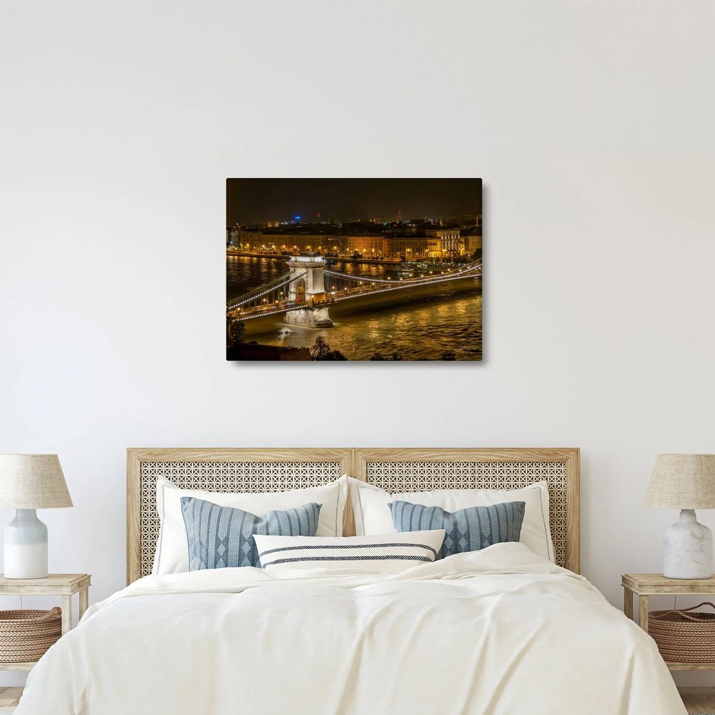 Éjszakai város képe (70x50 cm)