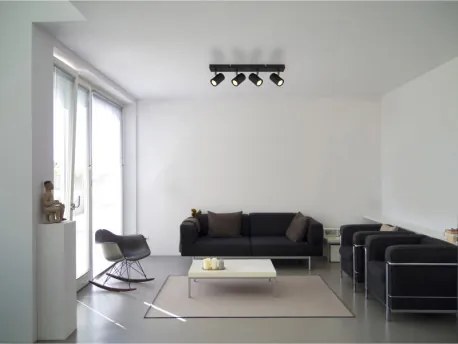 Globo 57918-4B Mennyezeti spotlámpa, fém fekete matt, alumínium fekete matt, HxSzxM: 530x60x145mm, 4x GU10 25W 230V izzók nélkül