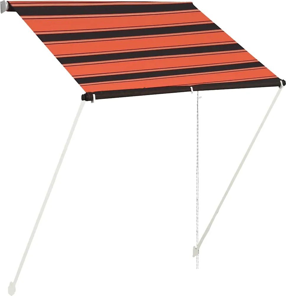 vidaXL narancssárga és barna feltekerhető napellenző 150 x 150 cm