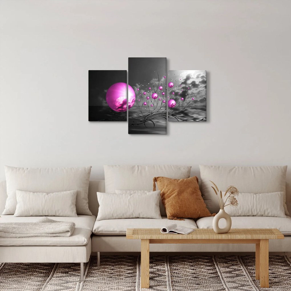 Rózsaszín gömbök képe (90x60 cm)