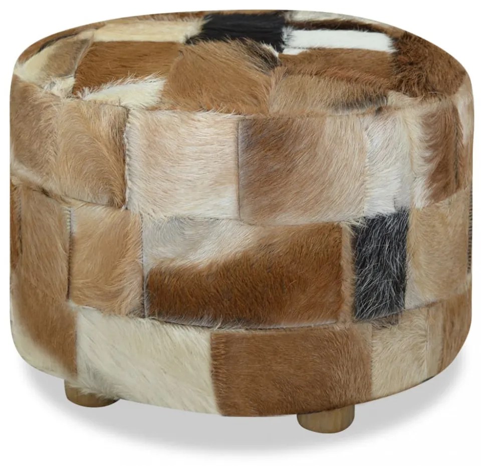 kerek kecskebőr puff 50 x 50 x 45 cm