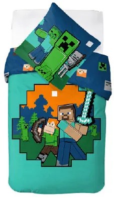 Minecraft Diamond Defender ágyneműhuzat 140×200cm, 70×90 cm