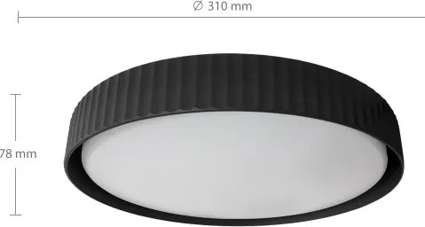 Brilagi - LED mennyezeti lámpa LUCIA LED/24W/230V átm. 31 cm fekete
