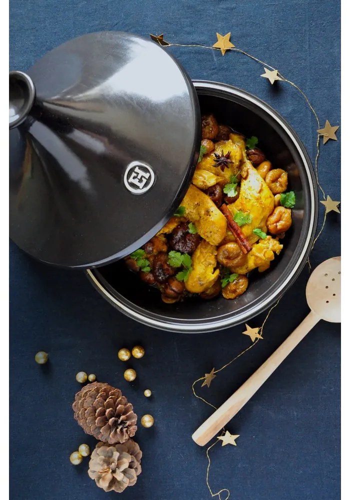 Flame fekete tajine edény, ⌀ 32 cm - Emile Henry