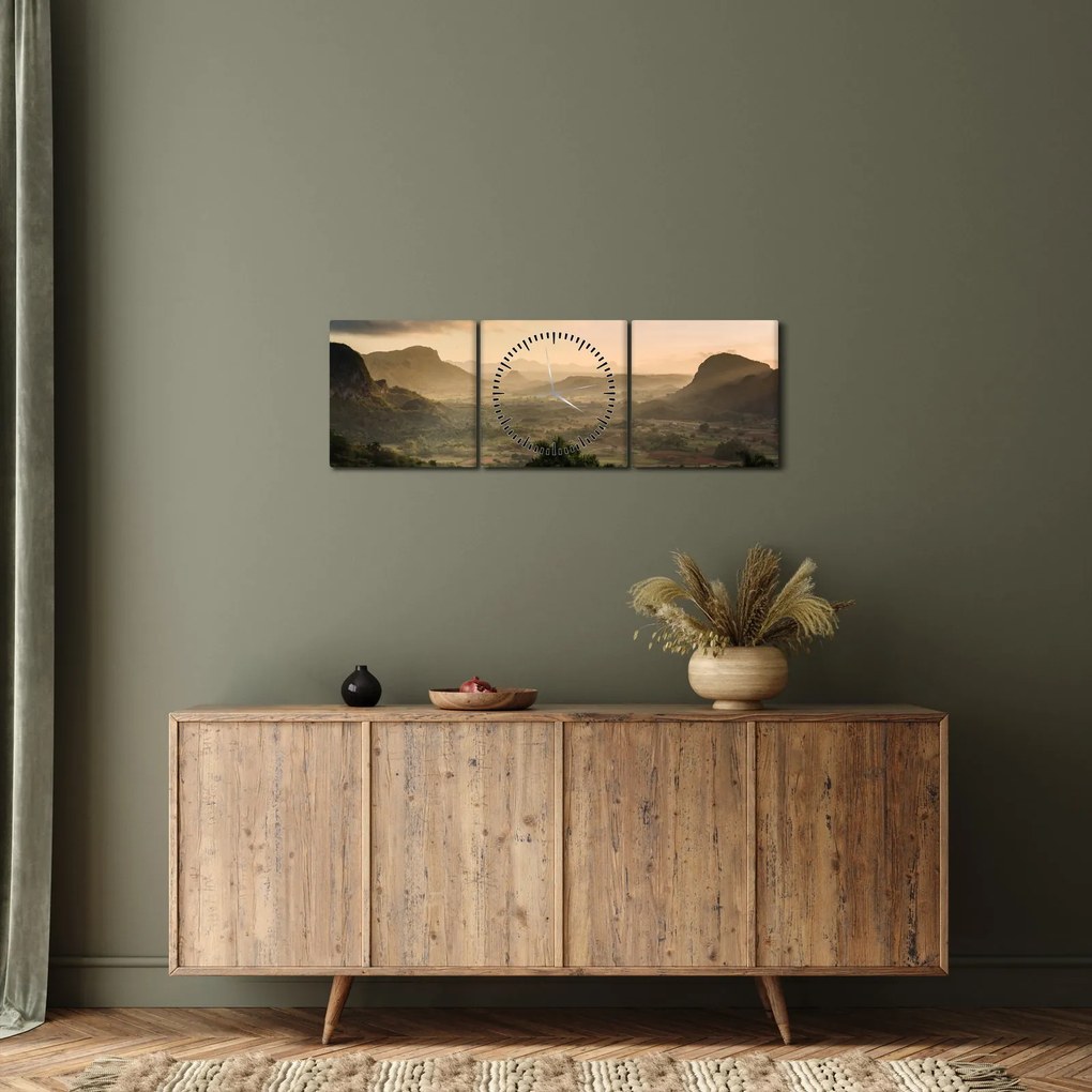 Kép - Kubai csúcsok (órával) (90x30 cm)