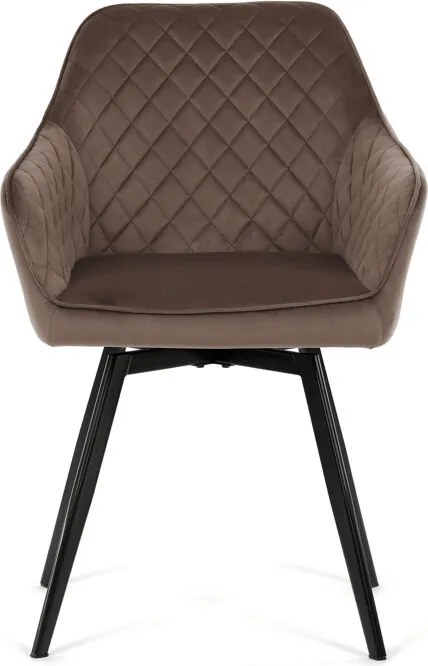 Étkezőszék barna bársony DCH-425 BR4