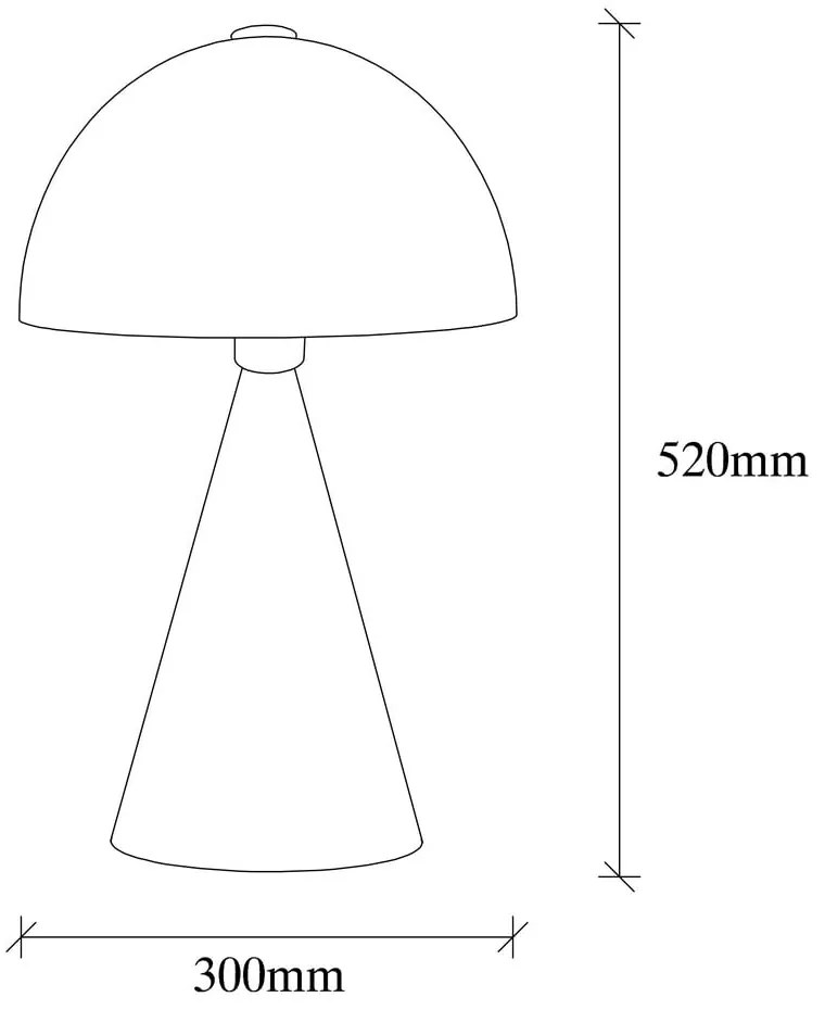 Fehér asztali lámpa fém búrával (magasság 52 cm) Dodo – Opviq lights