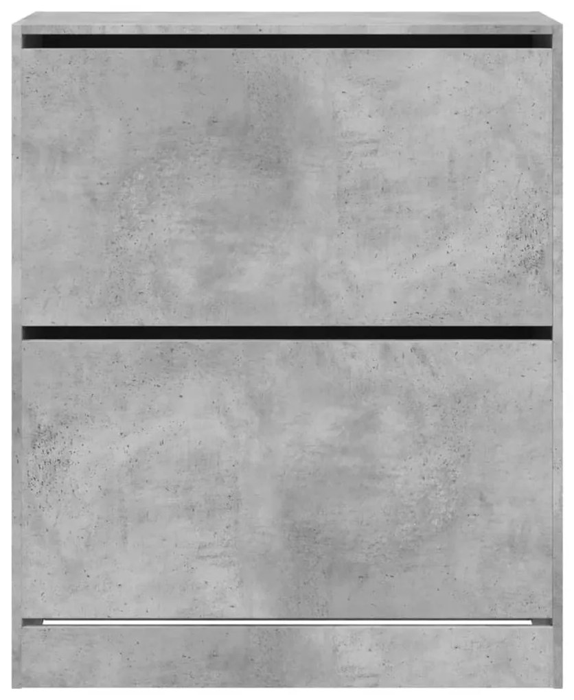 betonszürke szerelt fa cipőszekrény 80 x 34 x 96,5 cm