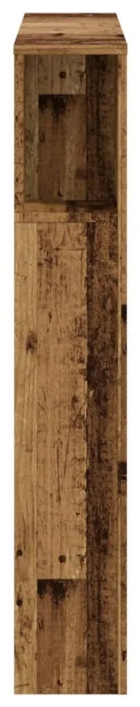 antik fa színű szerelt fa áthidalószekrény 100 x 18,5 x 102,5 cm