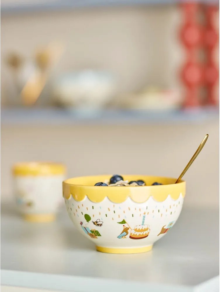 Sárga-krémszínű kőedény gyerek tálka ø 13,5 cm Celebrate – Bloomingville Mini
