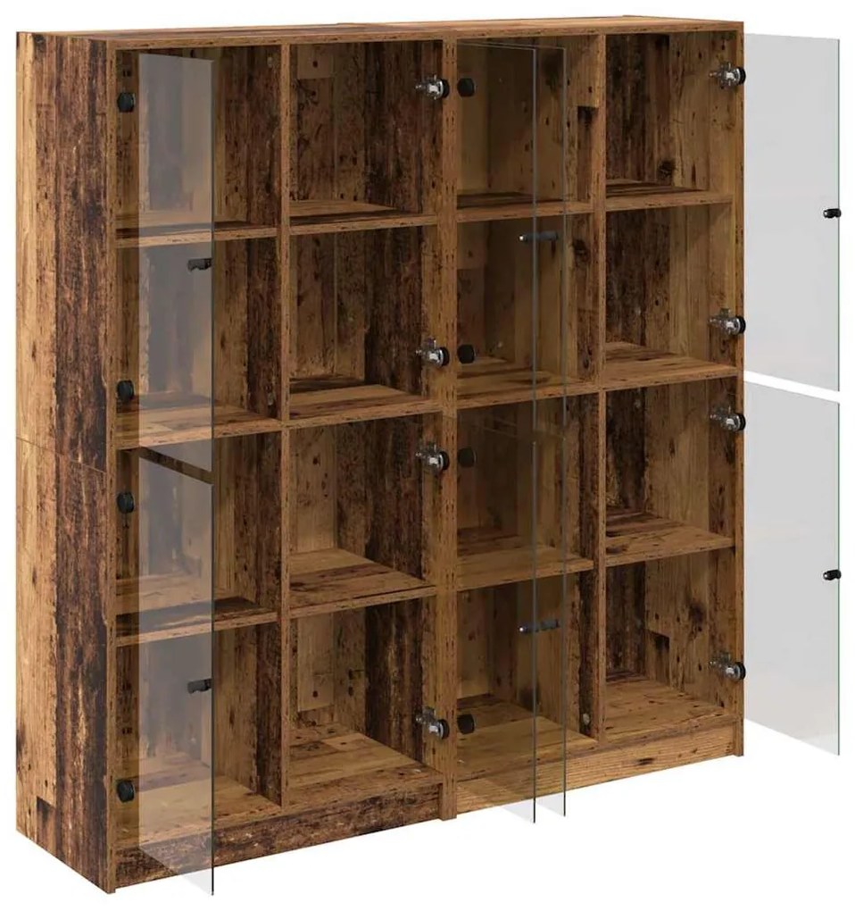 Magasfiú 2 pcs Öreg fa 136 x 37 x 142 cm Faanyag