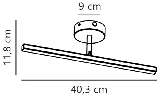 Nordlux LED fürdőszobai tükörvilágítás IP44, 6,2W, 230V, 40 cm, matt króm
